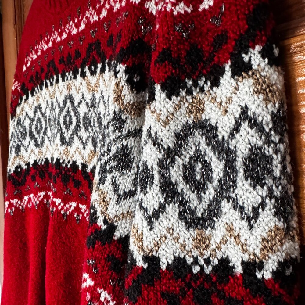 Cozy mock neck holiday sweater